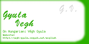 gyula vegh business card